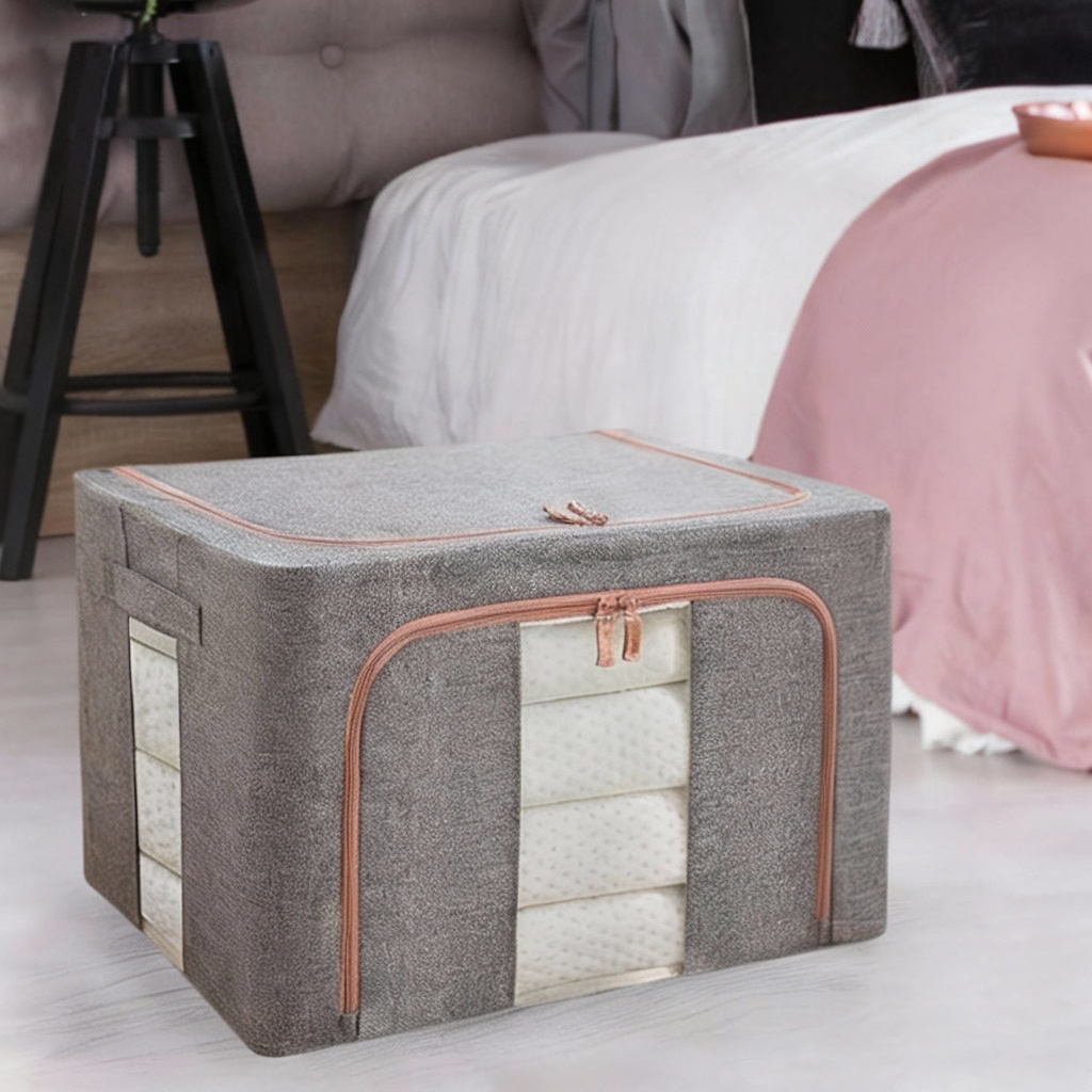 2pcs Clothes folding storage box with Steel Frame Toy organizing box