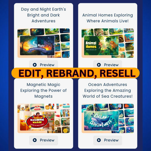 50 Kids Science Videos PLR Bundle - Educational Content with Quizzes & Games